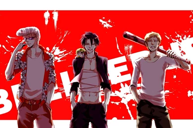 Download Wallpapers 1920x1080 Beelzebub, Guys, Posture, Smile ...