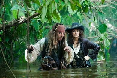 An Adventure Scene From   Pirates Of The Caribbean