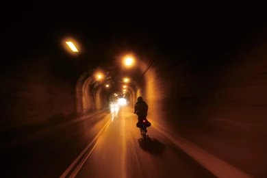 Biker Riding Through A Tunnel In Taiwan >> HD Wallpaper, Get It Now!