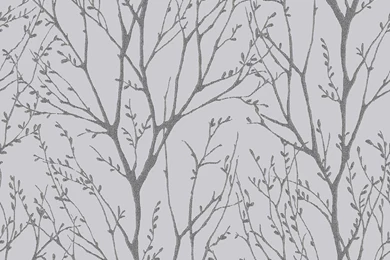 I Love Wallpaper™ Shimmer Tree Soft Grey Silver
