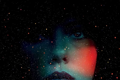 Download Wallpapers 3840x1200 Face, Abstract, Shiny, Dark Dual Wide ...