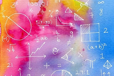 Math Formulae (watercolor Background)" Greeting Cards & Postcards ...