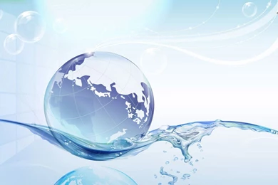 Globe Floating On Water Wallpapers   Digital Art Wallpapers