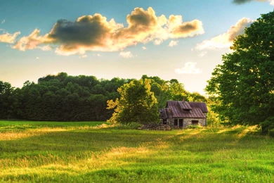 Old Stone Barn At Dusk By Tch On DeviantArt
