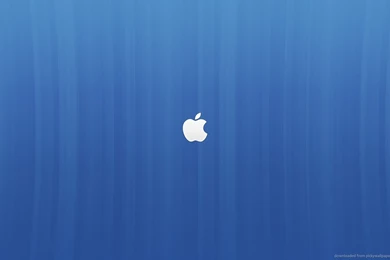 Download 1280x800 Apple Logo On A Blue Backgrounds Wallpapers