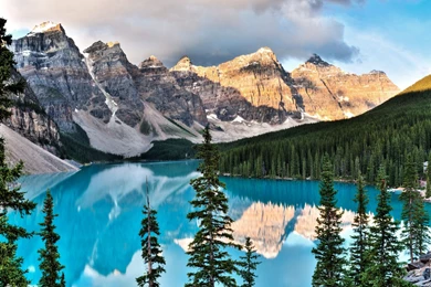 Beautiful Mountain And Lake Scene Wallpapers