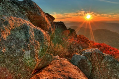 Beautiful Sunrise Mountains   Wallpaper.