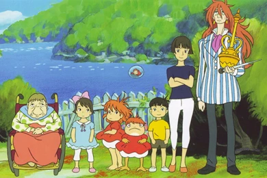 Ponyo On The Cliff By The Sea 2560x1440   Wallpapers   ImgPrix