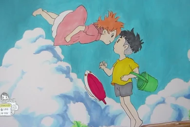 Ponyo And Sosuke   Wallpaper.