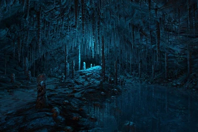 Wallpapers Mystic Cave   1680 X 1050   Nature Flowers Leaves Falls ...