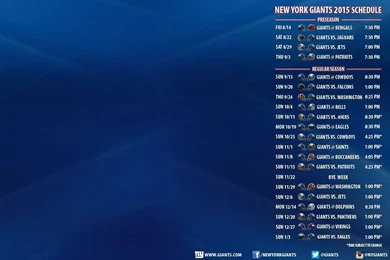 Download Giants 2015 Schedule Desktop Wallpapers