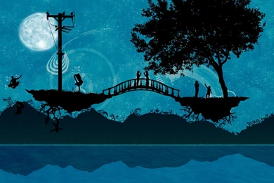Lovers On A Bridge Wallpapers