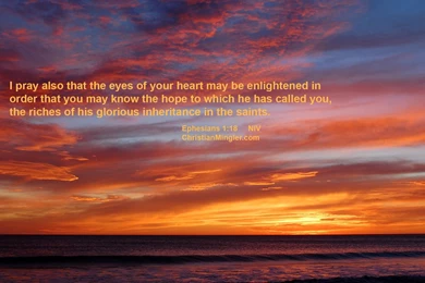 Free Christian Computer Wallpapers Ephesians 1: 18