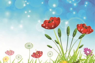 Brilliant Spring Natural Vector Backgrounds Material 04   Vector ...