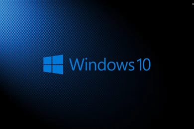 Windows 10 Light Blue Text Logo On Carbon Fiber Wallpapers ...