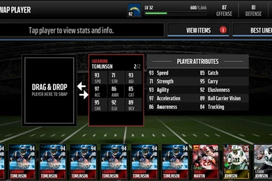 Chargers Box = 94 Ladainian Tomlinson   Madden NFL Mobile ...