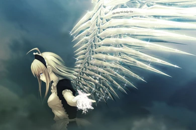 Download Wallpapers 3840x2400 Anime, Girl, Wings, Angel, Persons ...