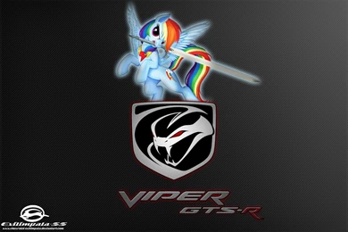 HD Wallpaper) Rainbow Dash SRT Viper GTS R Emblem By Chevrolet ...