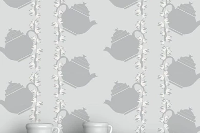 Floral Teapot Wallpapers By ATA Designs