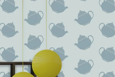 Teapot Crazy (blue) Wallpapers   ATADesignsATADesigns