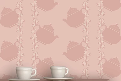 ATADesigns Floral Teapot Pink Wallpapers