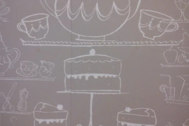 Cake And Teapot Design Wallpapers