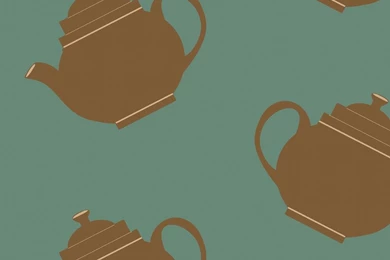 Teapot Crazy Green Wallpaper, Green Wallpaper, Designer Wallpapers