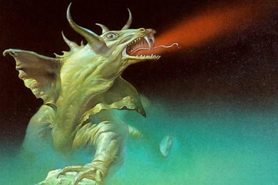 Green Fire Fantasy Art Dragon Boris Vallejo Wallpapers   (