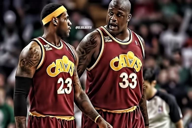 LeBron James & Shaquille O'Neal Cleveland Streetball