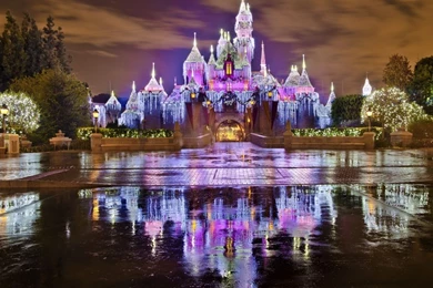 Sleeping Beauty Castle Christmas At Disneyland HD Desktop ...