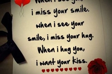 Gallery For   Cute Hugs And Kisses Quotes