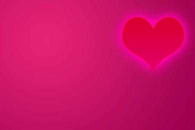 Fuschia Heart   Wallpapers