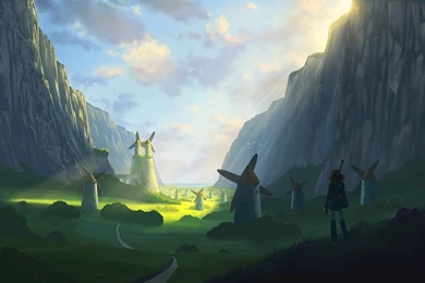 Brown Hair Clouds Gun Kaze No Tani No Nausicaa Landscape ...