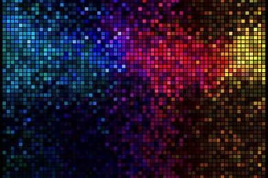Multicolor Abstract Lights Disco Background. Square Pixel Mosaic ...