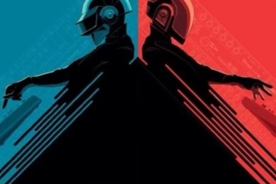 Red And Blue Daft Punk iPhone 5 Wallpapers (500x800)