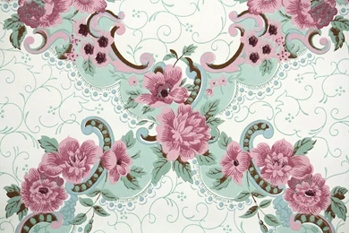 1940s Floral Vintage Wallpapers – Hannah's Treasures Vintage Wallpapers