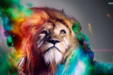 Colorful Lion Wallpapers   Digital Art Wallpapers