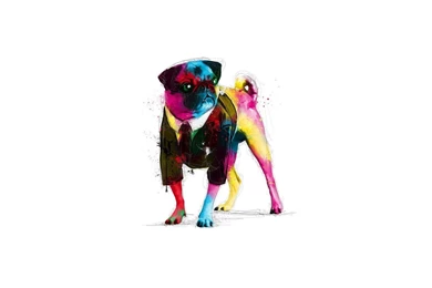 Colorful Pug, Dog, Digital art, 1920x1080 HD Wallpapers And FREE ...