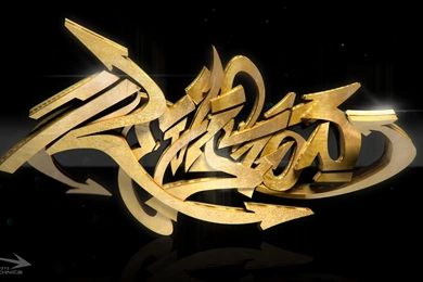 Graffiti 3D Gold Font HD Wallpapers