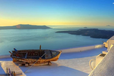 Sunset Over Santorini Wallpapers