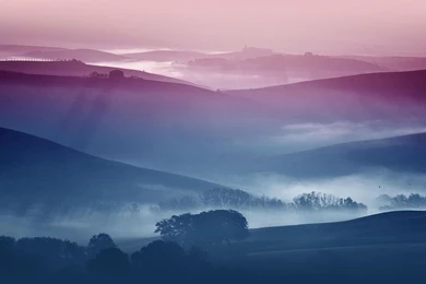 Nature Wallpapers ›› Misty Hills Landscape Mobile Wallpapers Free ...
