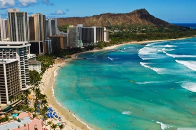 Waikiki Beach HD Desktop Wallpapers : High Definition : Mobile ...