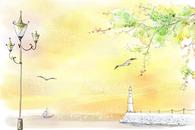 Lighthouse Digital Art Drawing Wallpapers Deskt