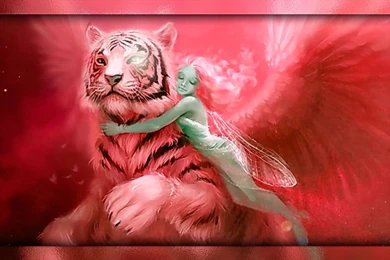 TIGER AND FAIRY WALLPAPER