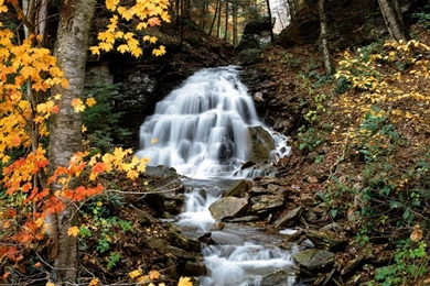 1280x800 Autumn Waterfall Desktop PC And Mac Wallpapers