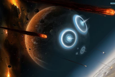 Planets Hit By Asteroids Wallpapers   Fantasy Wallpapers