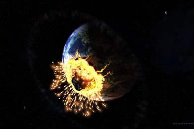 Earth Asteroid Crashing Wallpapers