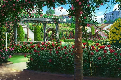 ROSE GARDEN WALLPAPER   (