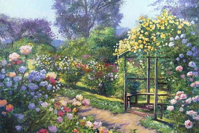 An Evening Rose Garden (