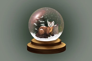 Vulpine Snowglobe Wallpapers By ClemiKinkajou On DeviantArt